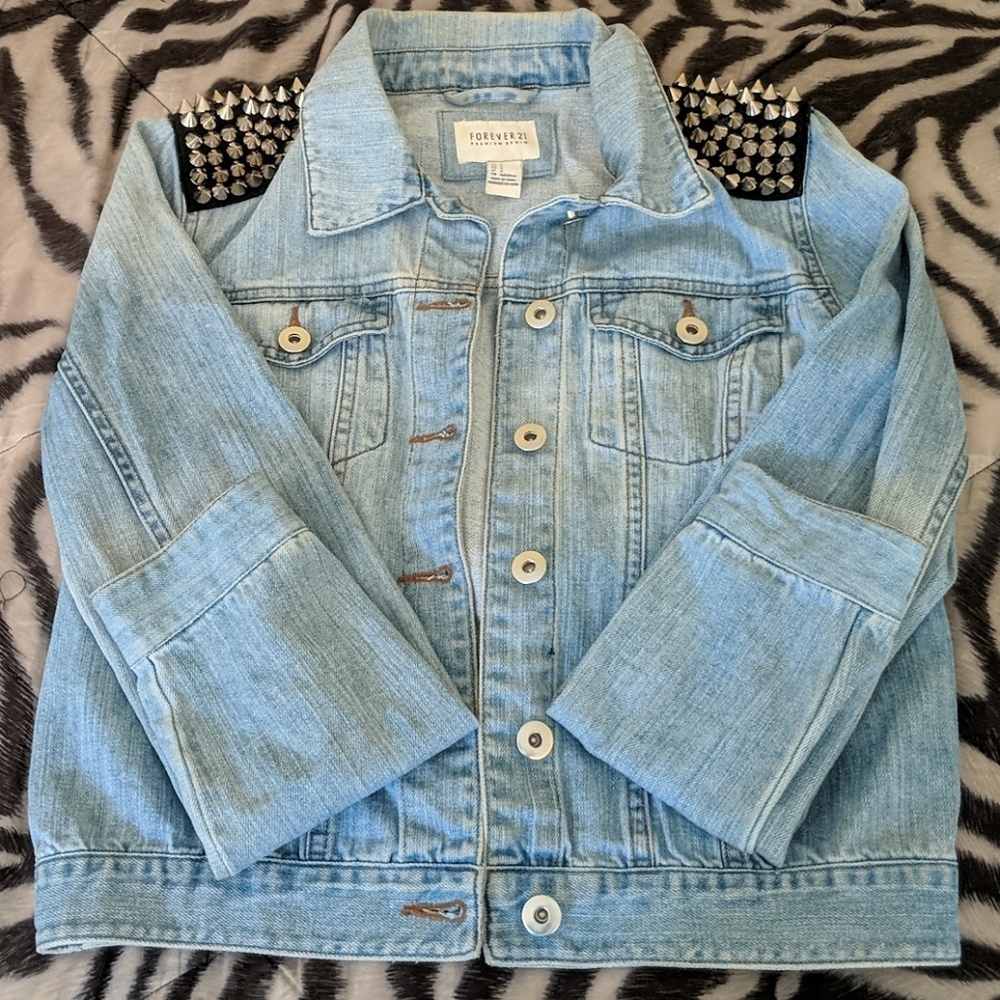 Forever 21 Studded Denim Jacket
